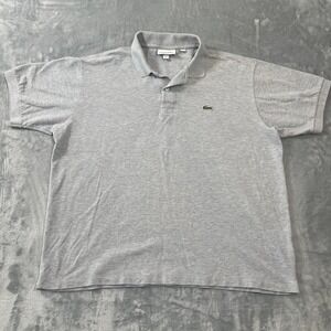 Lacoste Mens Classic Fit Polo Shirt Size XL Gray Short Sleeve